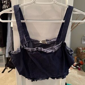 Denim crop top